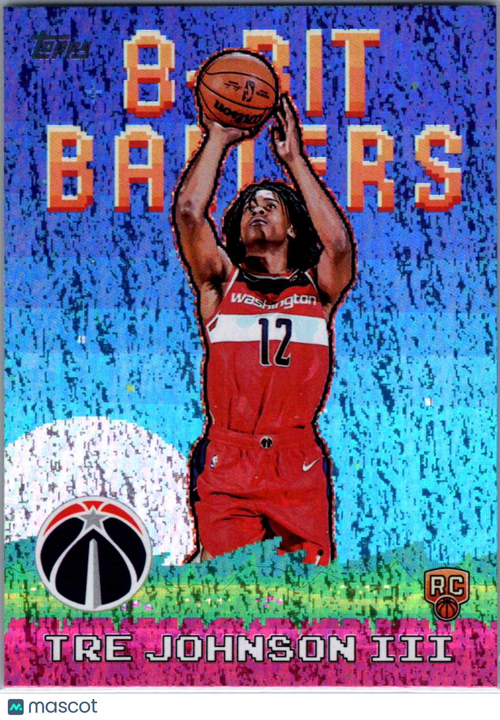 2025 Topps Chrome Basketball 8-Bit Ballers Tre Johnson III #8B-36 Holofoil RC