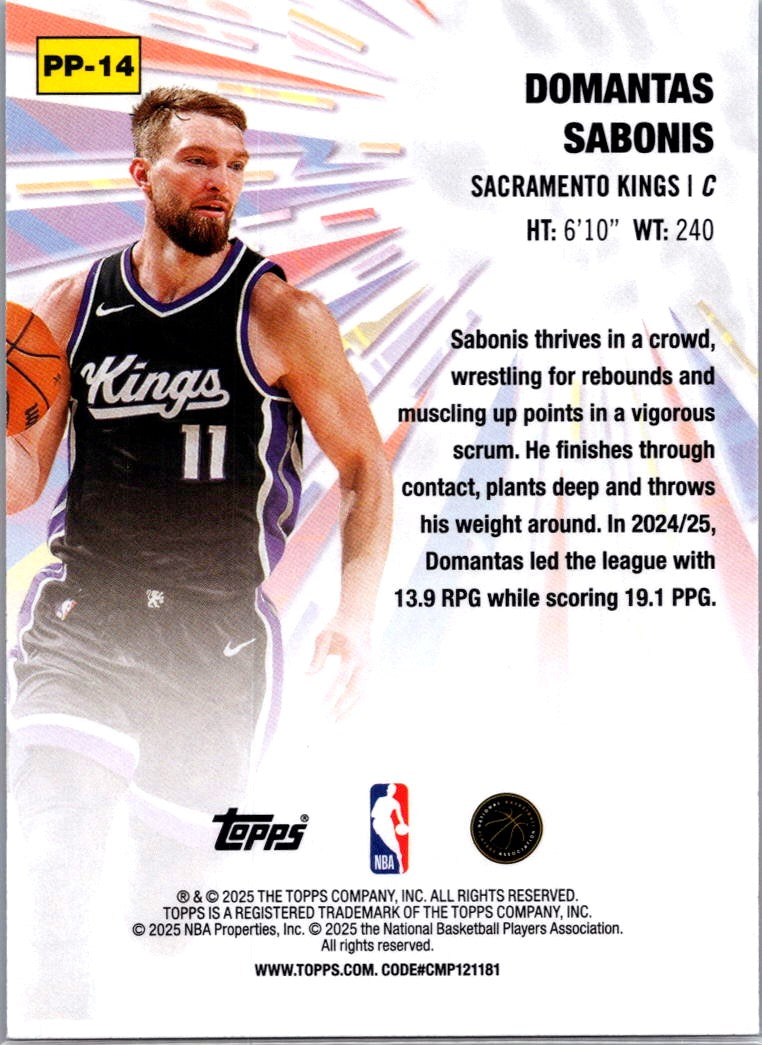 2025 Topps Power Players Domantas Sabonis #PP-14