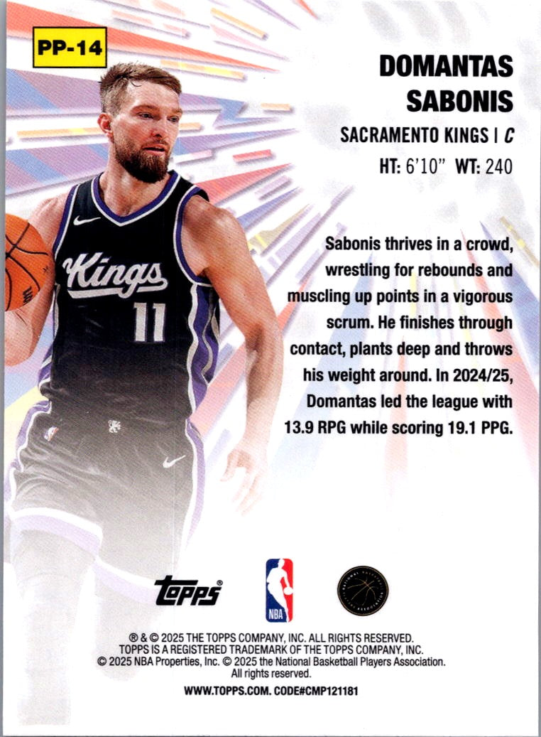 2025 Topps Power Players Domantas Sabonis #PP-14