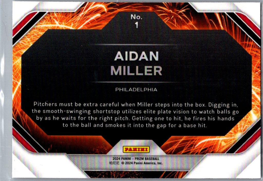 2024 Panini Prizm Fireworks Aidan Miller #1