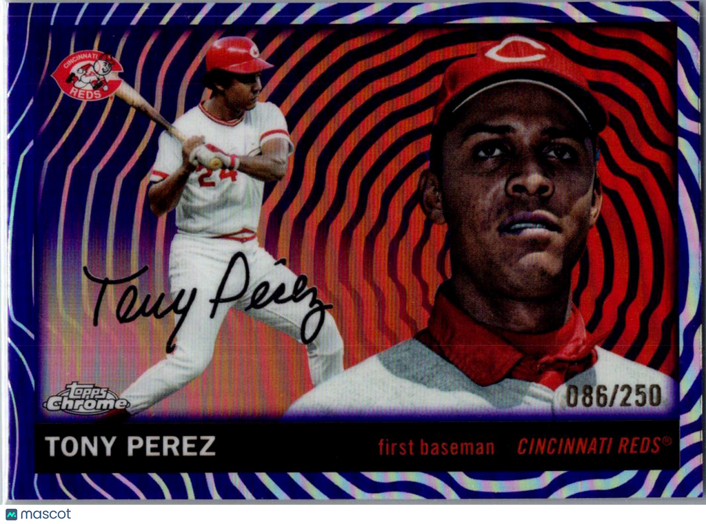 2025 Topps Chrome Tony Perez #457 Blue Wave Refractor /250