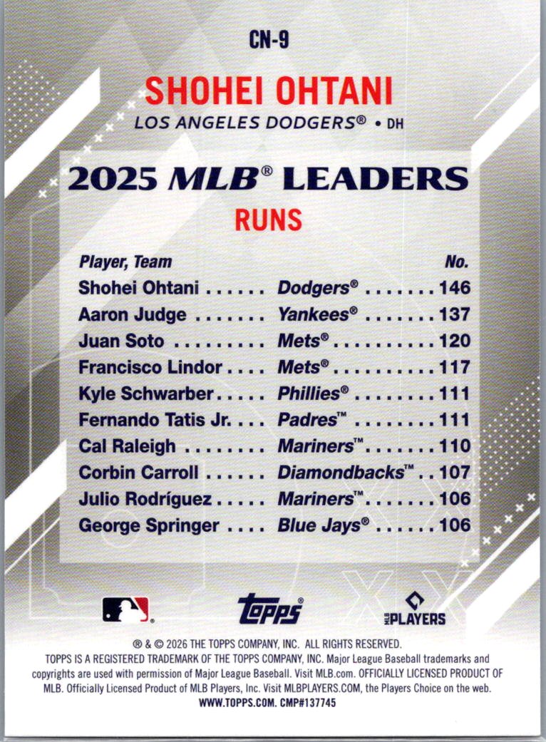 2026 Topps Shohei Ohtani #CN-9