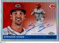 2025 Topps Chrome Platinum Spencer Steer #CPA-SS Auto Refractor /199 Auto