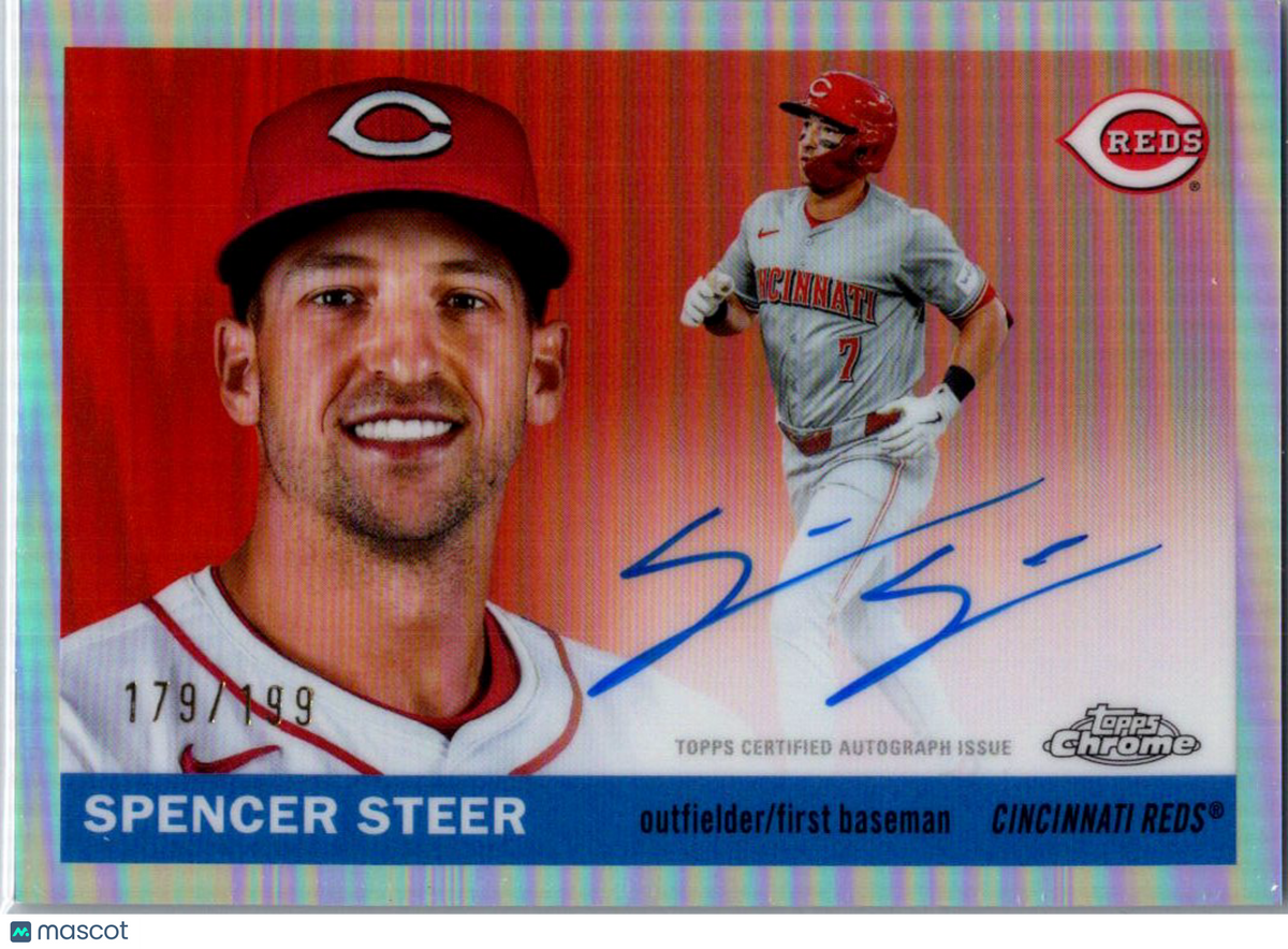2025 Topps Chrome Platinum Spencer Steer #CPA-SS Auto Refractor /199 Auto