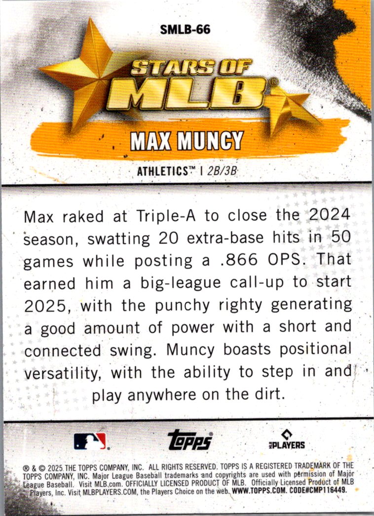 2025 Topps Stars of MLB Max Muncy #SMLB-66 RC