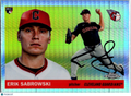 2025 Topps Chrome Chrome Platinum Erik Sabrowski #259 Prism Refractor RC Auto