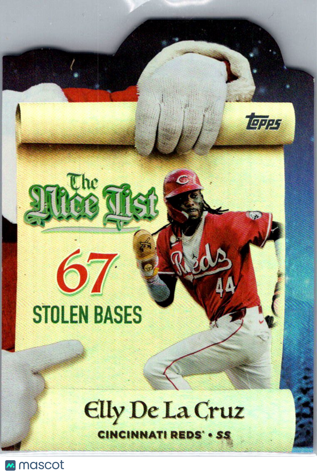 2025 Topps Holiday The Nice List Elly De La Cruz #MNL-7