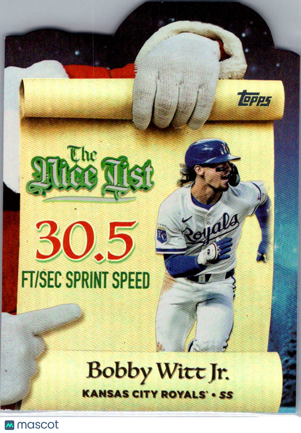 2025 Topps Holiday The Nice List Bobby Witt Jr. #MNL-21