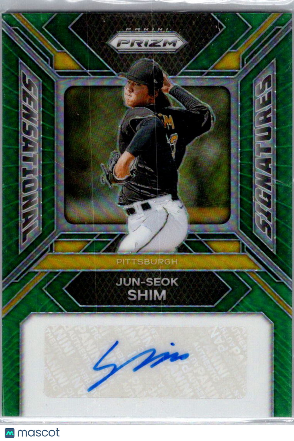 2024 Panini Prizm Sensational Signatures Jun-Seok Shim #SS-JSS Green Auto