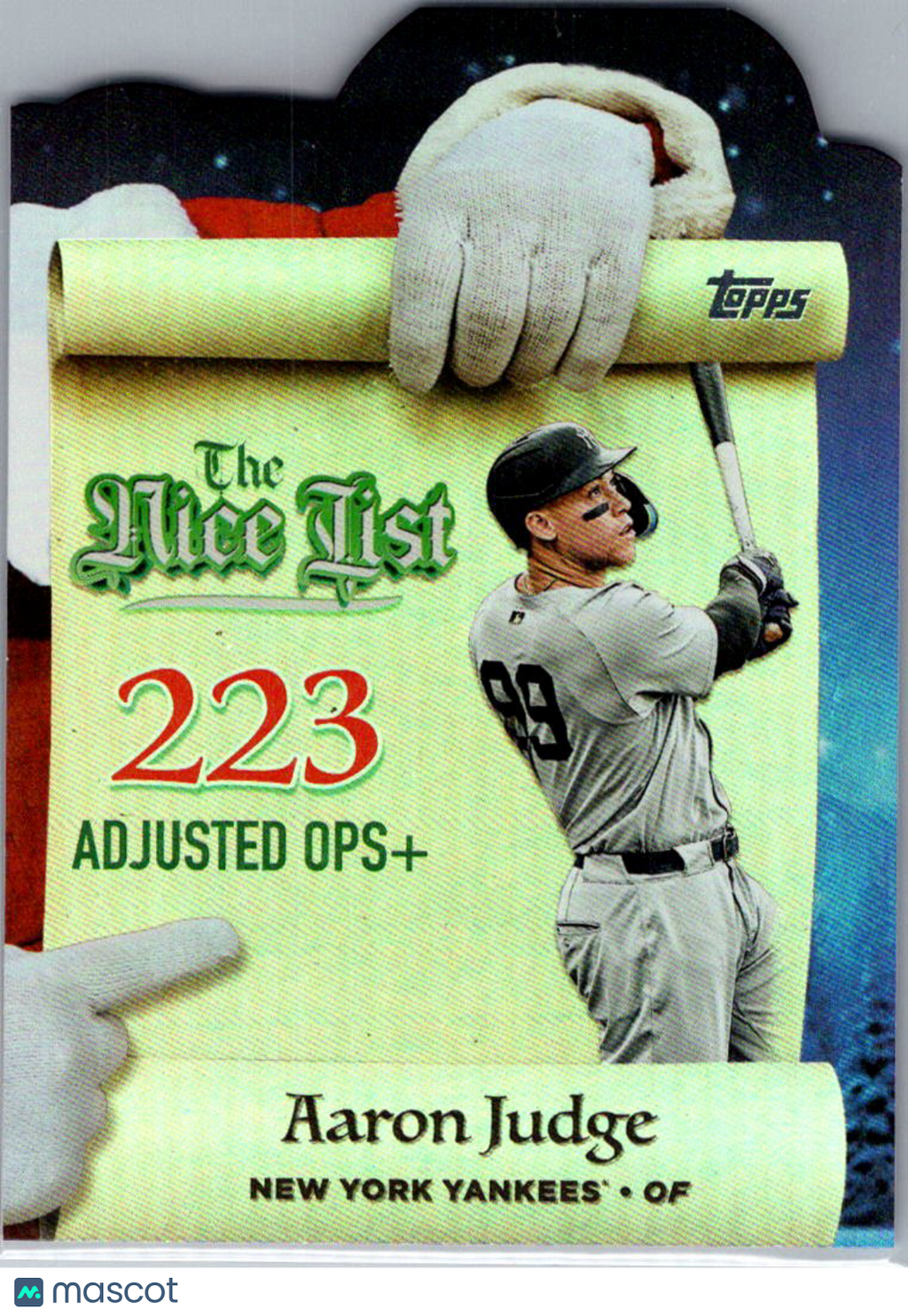 2025 Topps Holiday The Nice List Aaron Judge #MNL-25