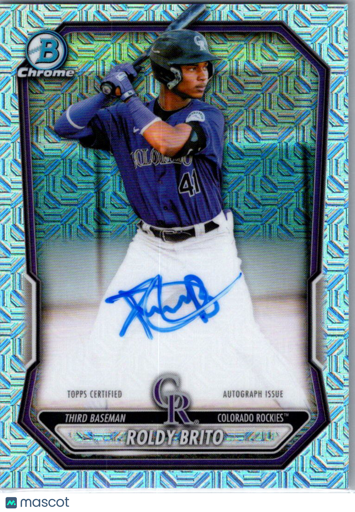 2026 Bowman Chrome Roldy Brito #BMA-RB Mojo Refractor Auto