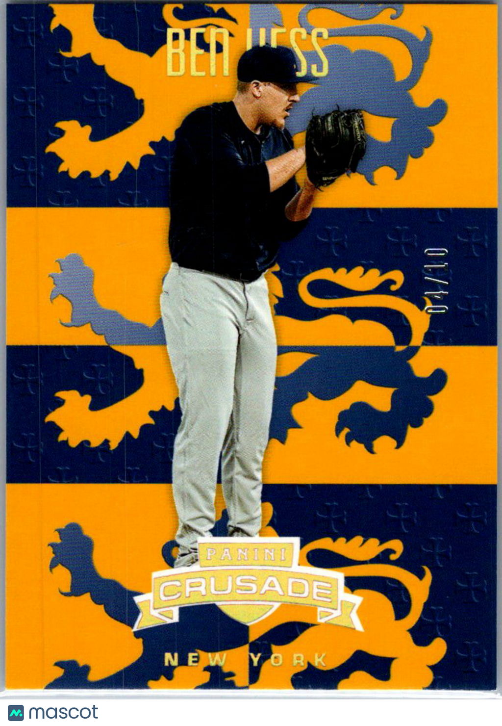 2025 Panini Crusade Baseball Ben Hess #187 Orange /10