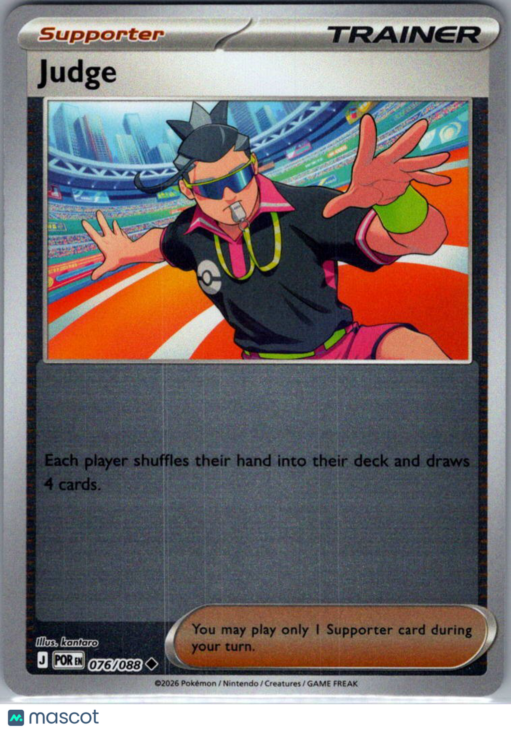2026 Mega Evolution – Perfect Order Judge Reverse Holo Uncommon #76/88