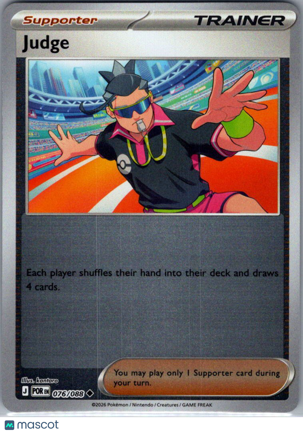 2026 Mega Evolution – Perfect Order Judge Reverse Holo Uncommon #76/88