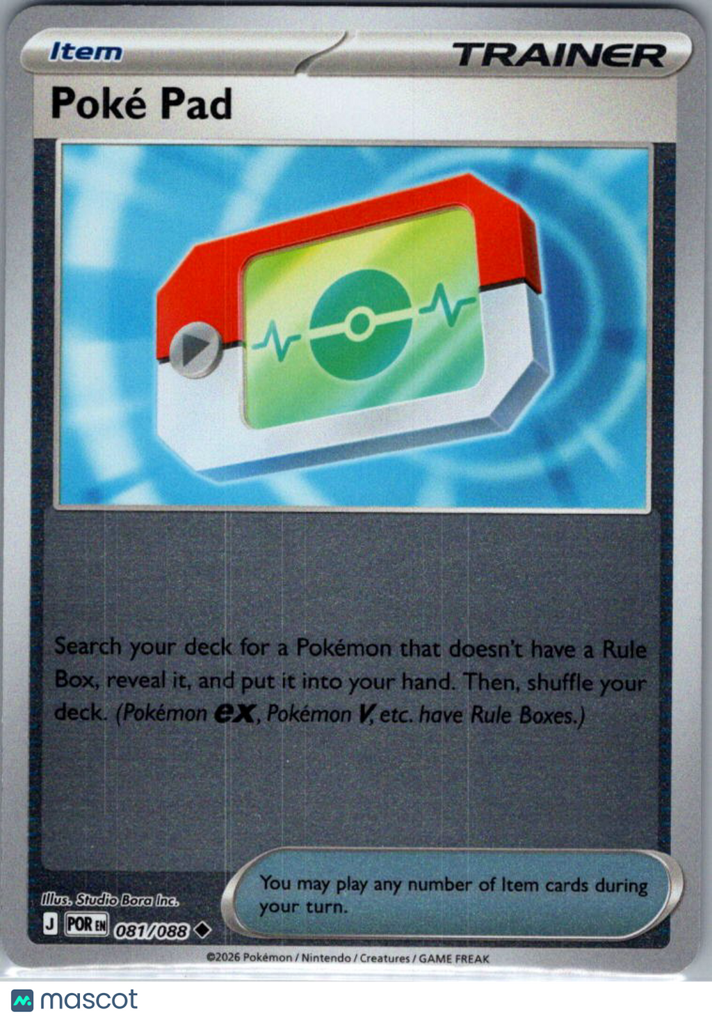 2026 Mega Evolution – Perfect Order Poké Pad Reverse Holo Uncommon #81/88