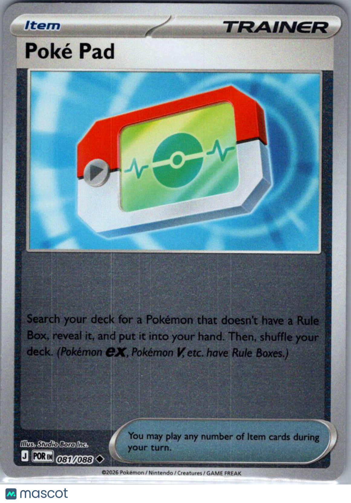 2026 Mega Evolution – Perfect Order Poké Pad Reverse Holo Uncommon #81/88