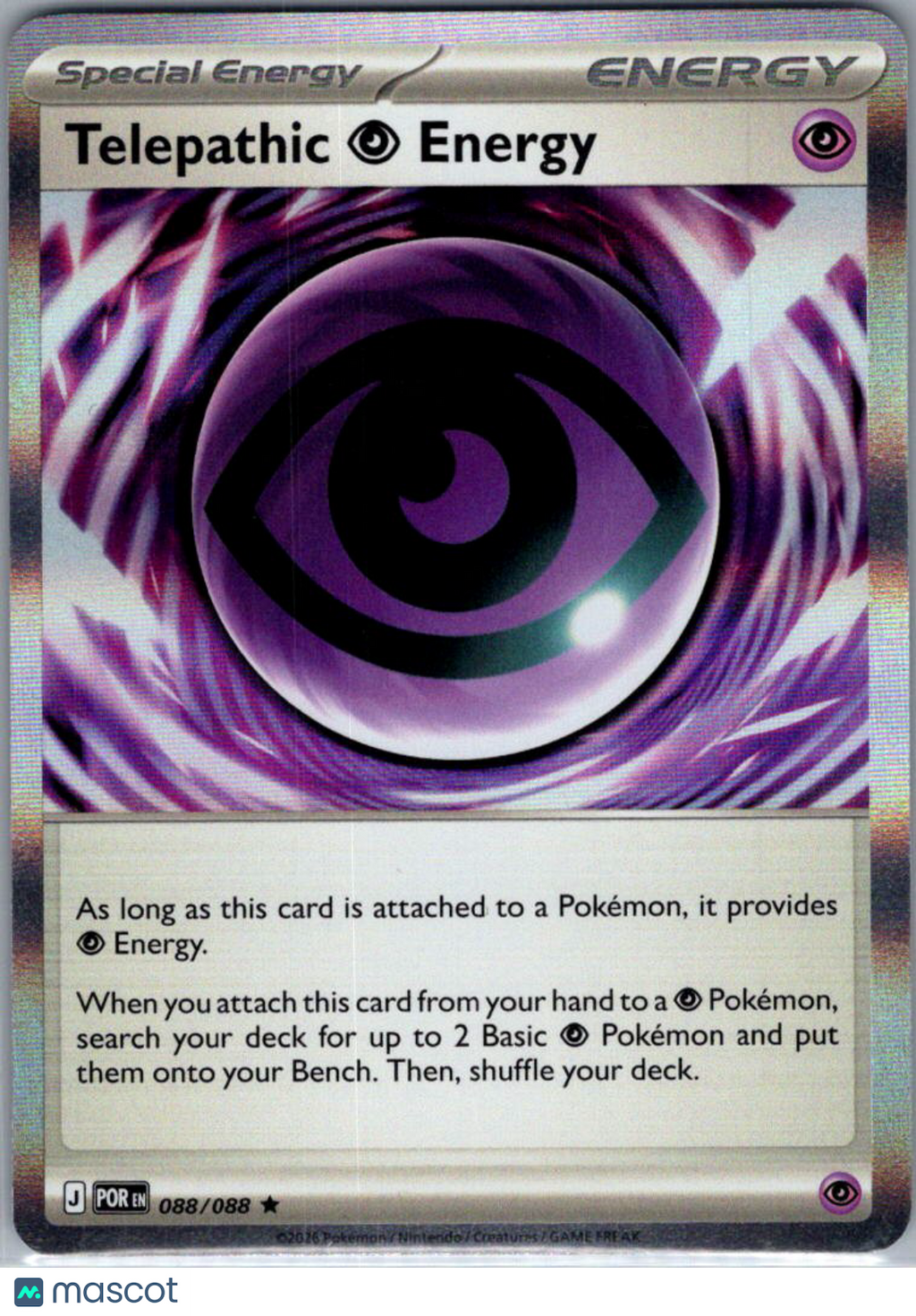 2026 Mega Evolution – Perfect Order Telepathic Psychic Energy Holo Rare #88/88