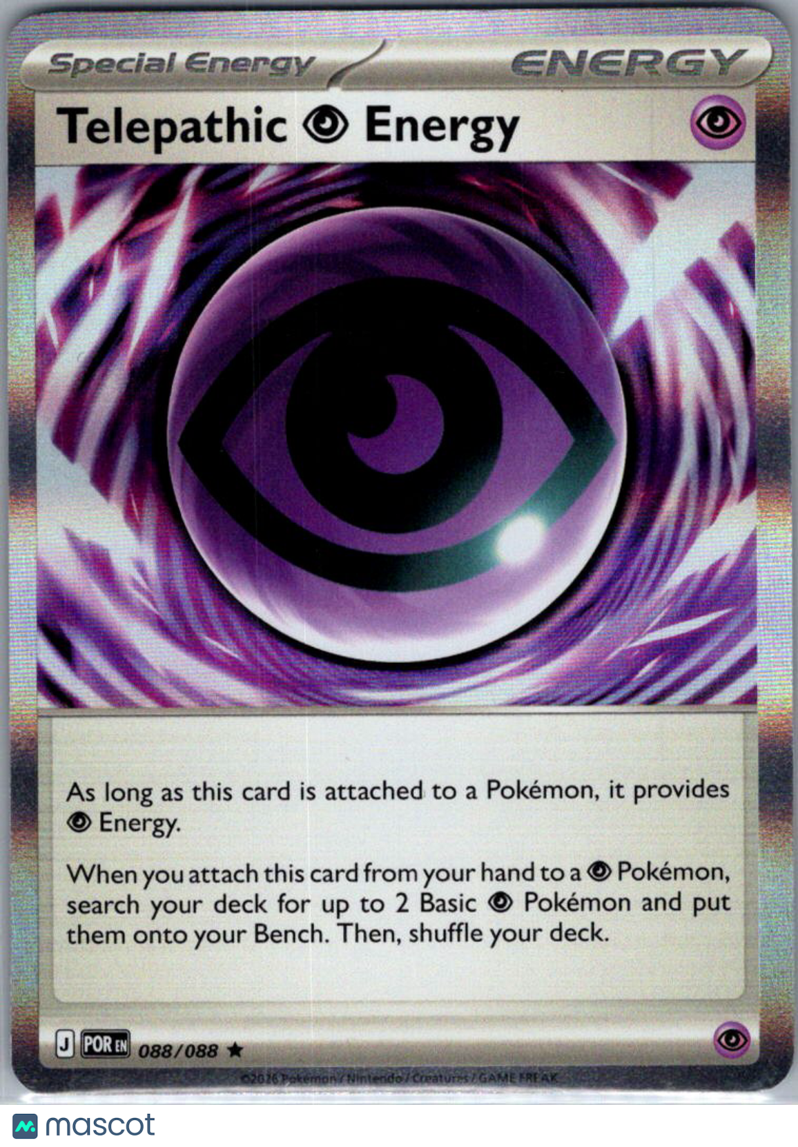 2026 Mega Evolution – Perfect Order Telepathic Psychic Energy Holo Rare #88/88