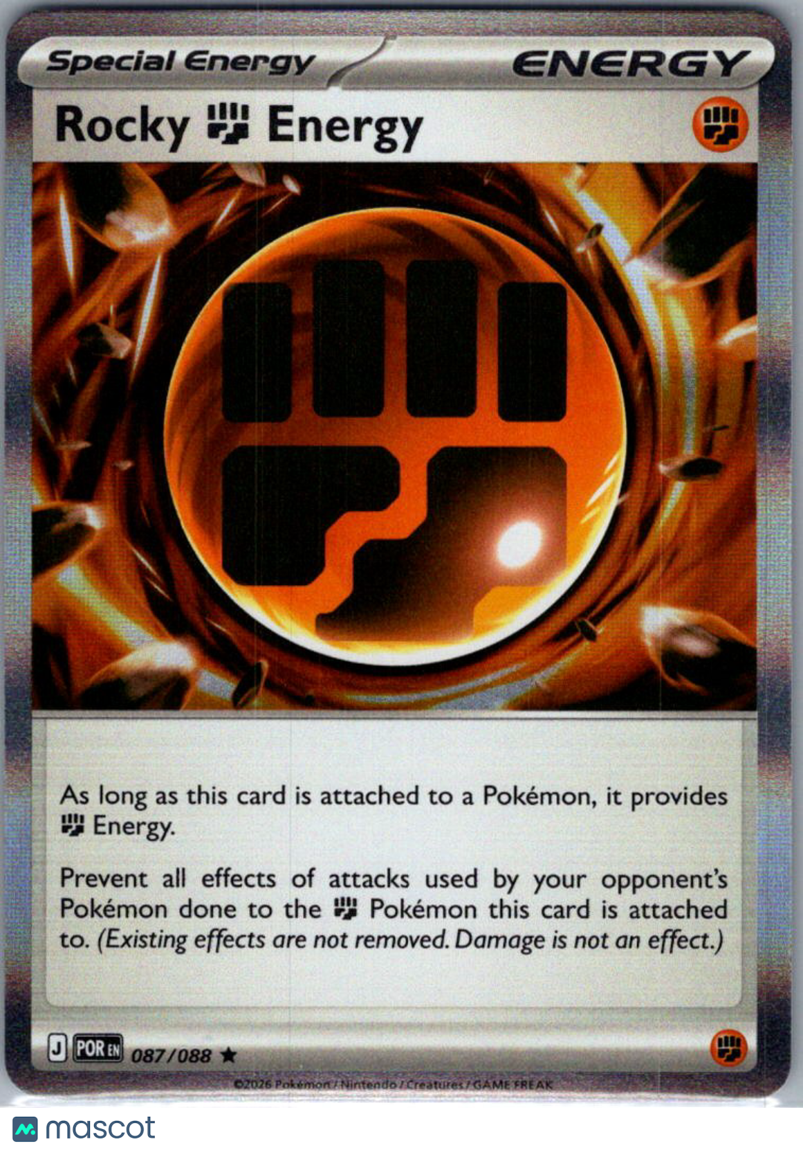 2026 Mega Evolution – Perfect Order Rocky Energy Holo Rare #87/88