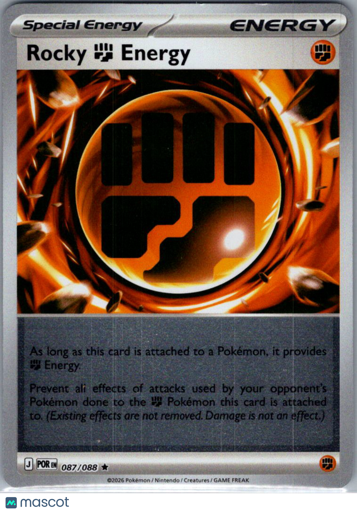2026 Mega Evolution – Perfect Order Rocky Energy Reverse Holo Rare #87/88