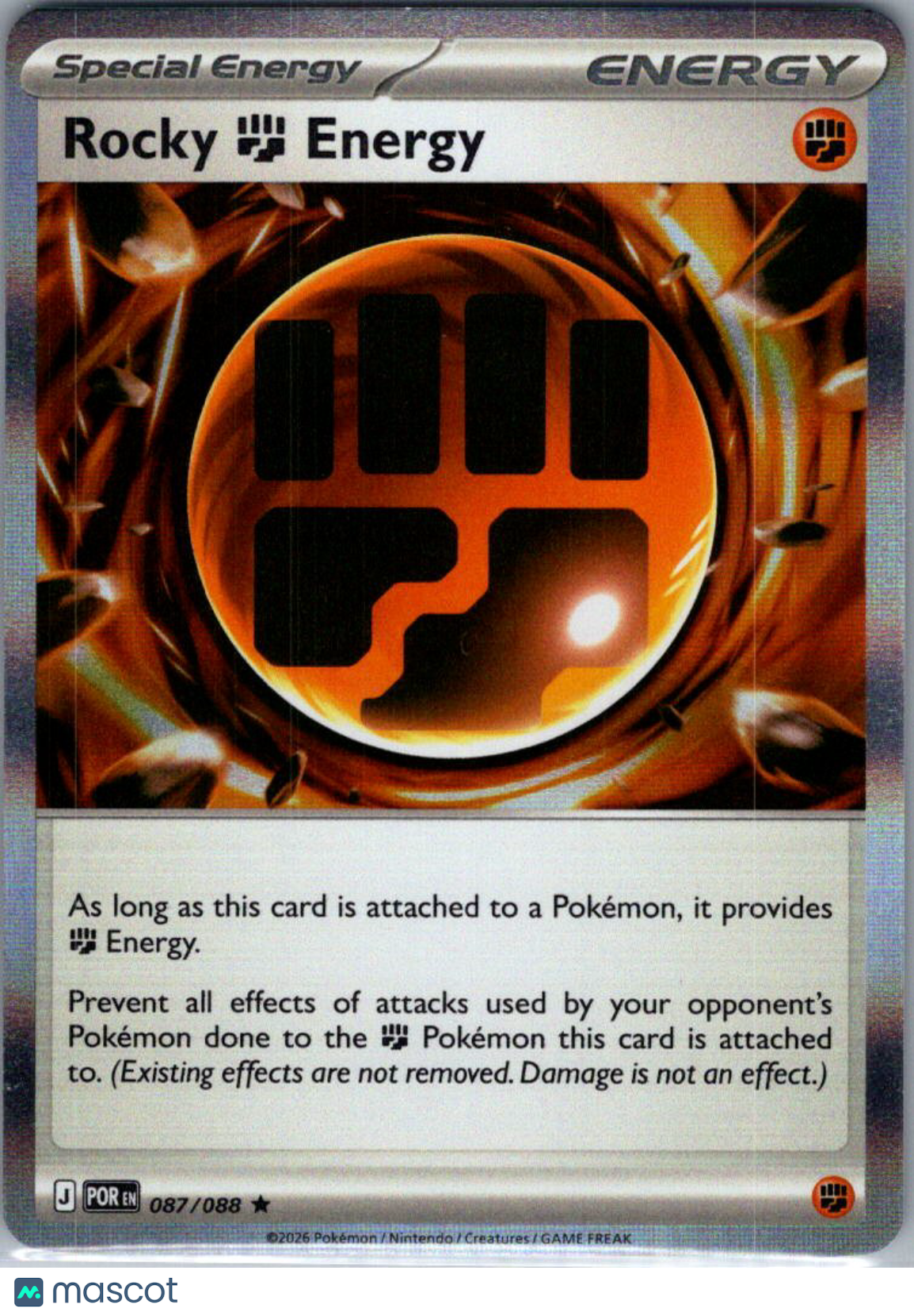 2026 Mega Evolution – Perfect Order Rocky Energy Holo Rare #87/88