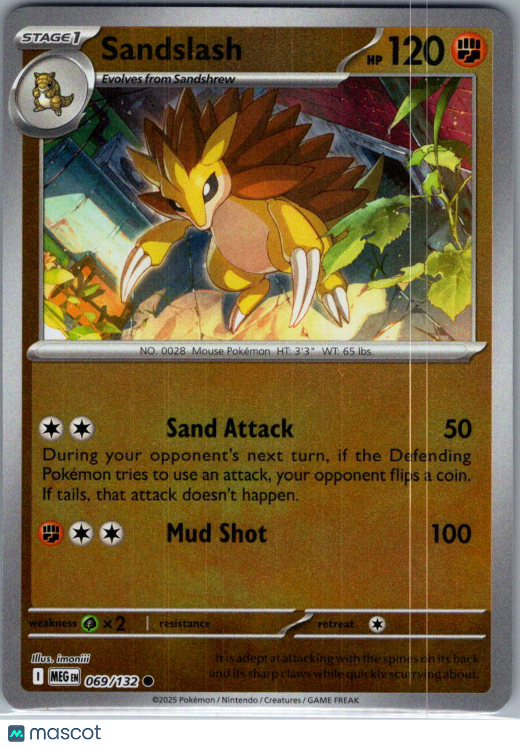 2025 Mega Evolution Sandslash #69/132