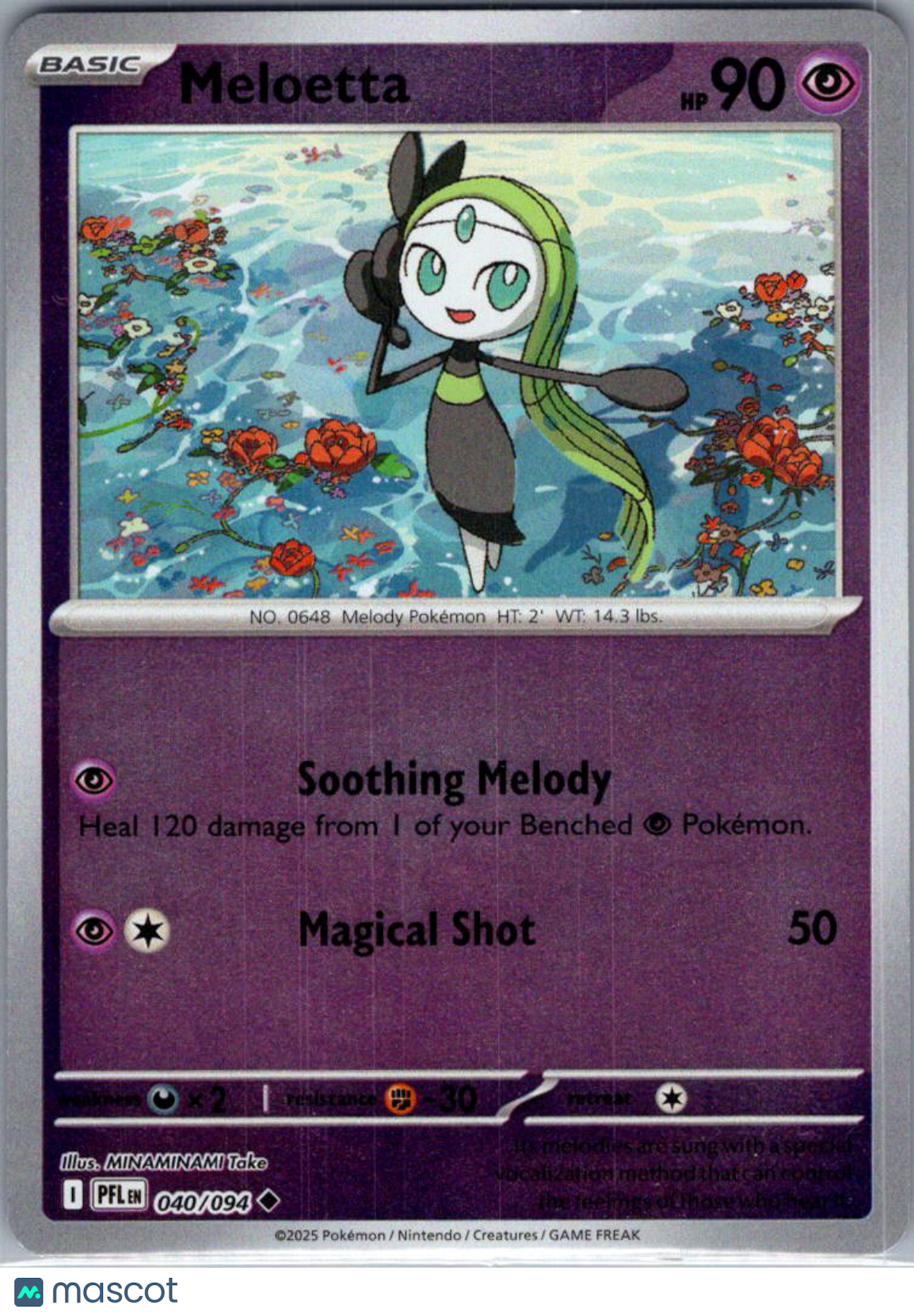 2025 Mega Evolution – Phantasmal Flames Meloetta Uncommon #40/94