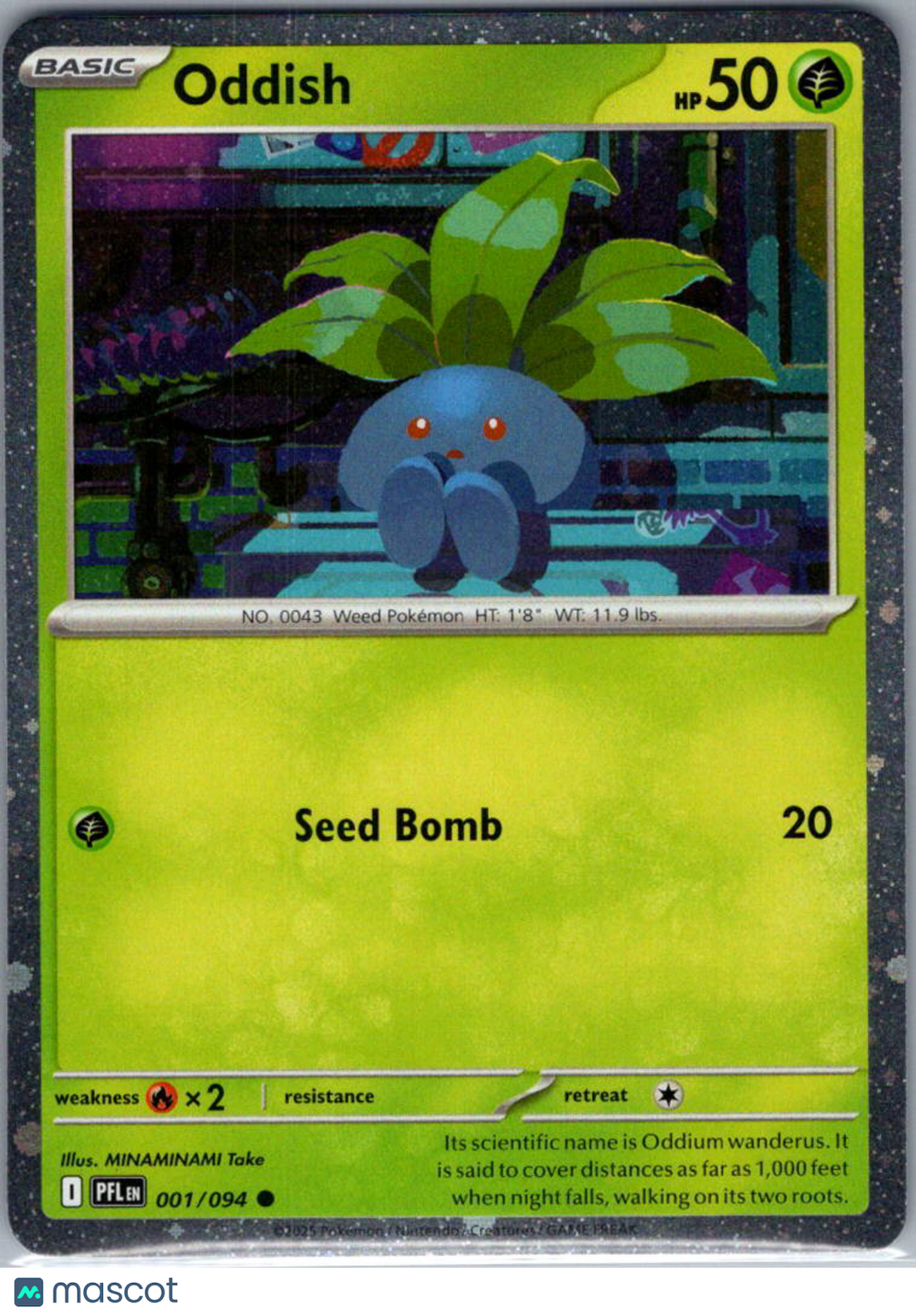 2025 Mega Evolution – Phantasmal Flames Oddish Cosmic Holo #1/94