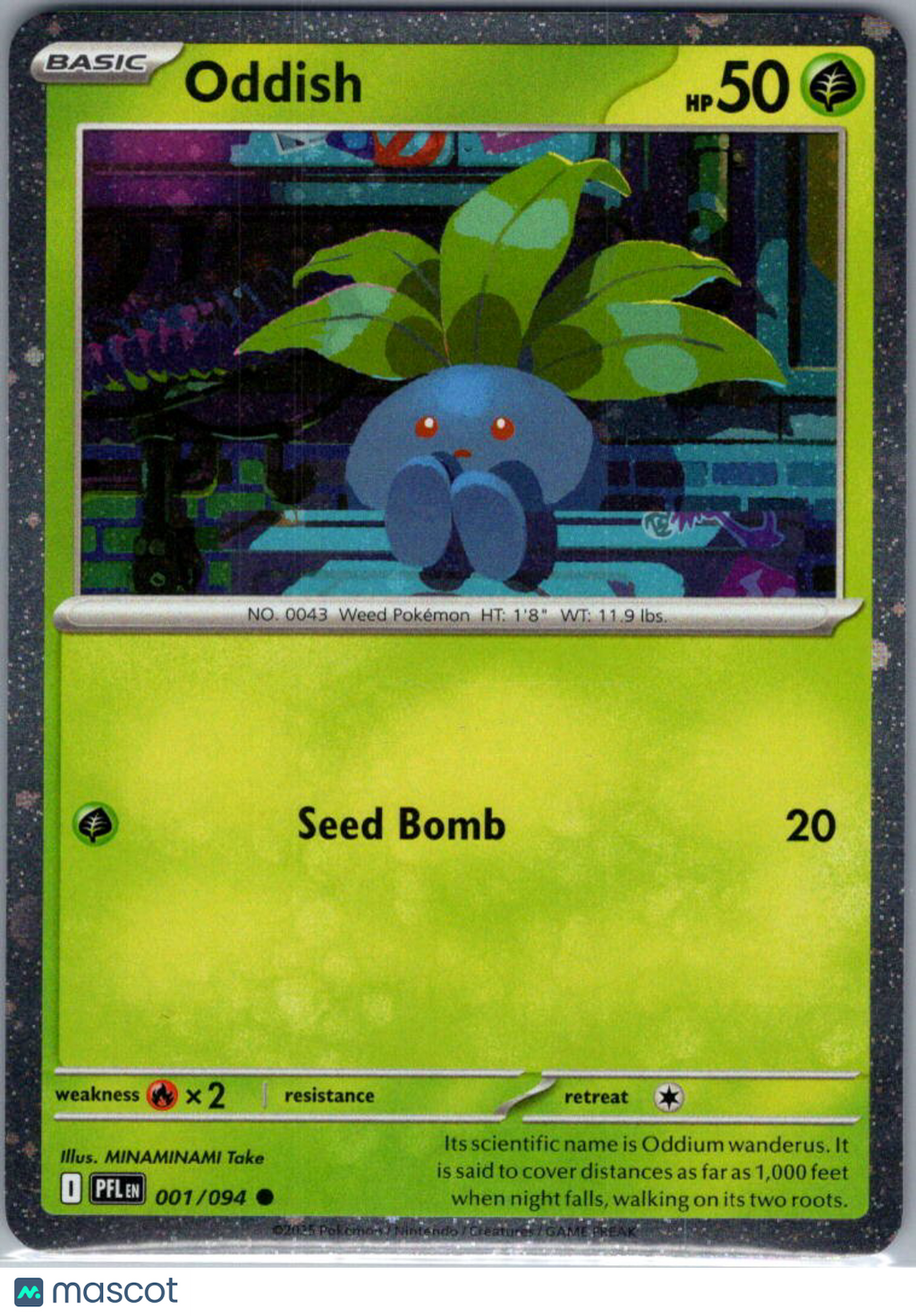 2025 Mega Evolution – Phantasmal Flames Oddish Cosmic Holo #1/94