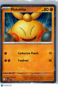 2025 Mega Evolution Makuhita Cosmic Holo Black Star Promo #068