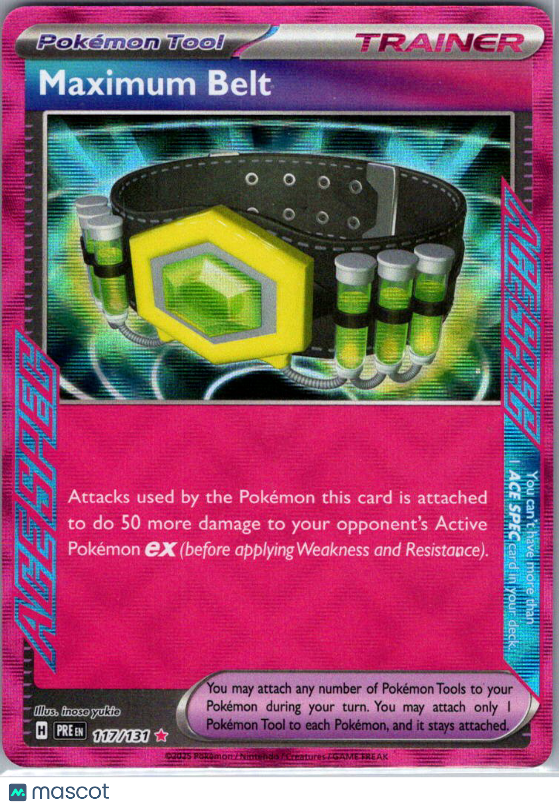 2025 Prismatic Evolutions Maximum Belt Holo Ultra Rare ACE #117/131