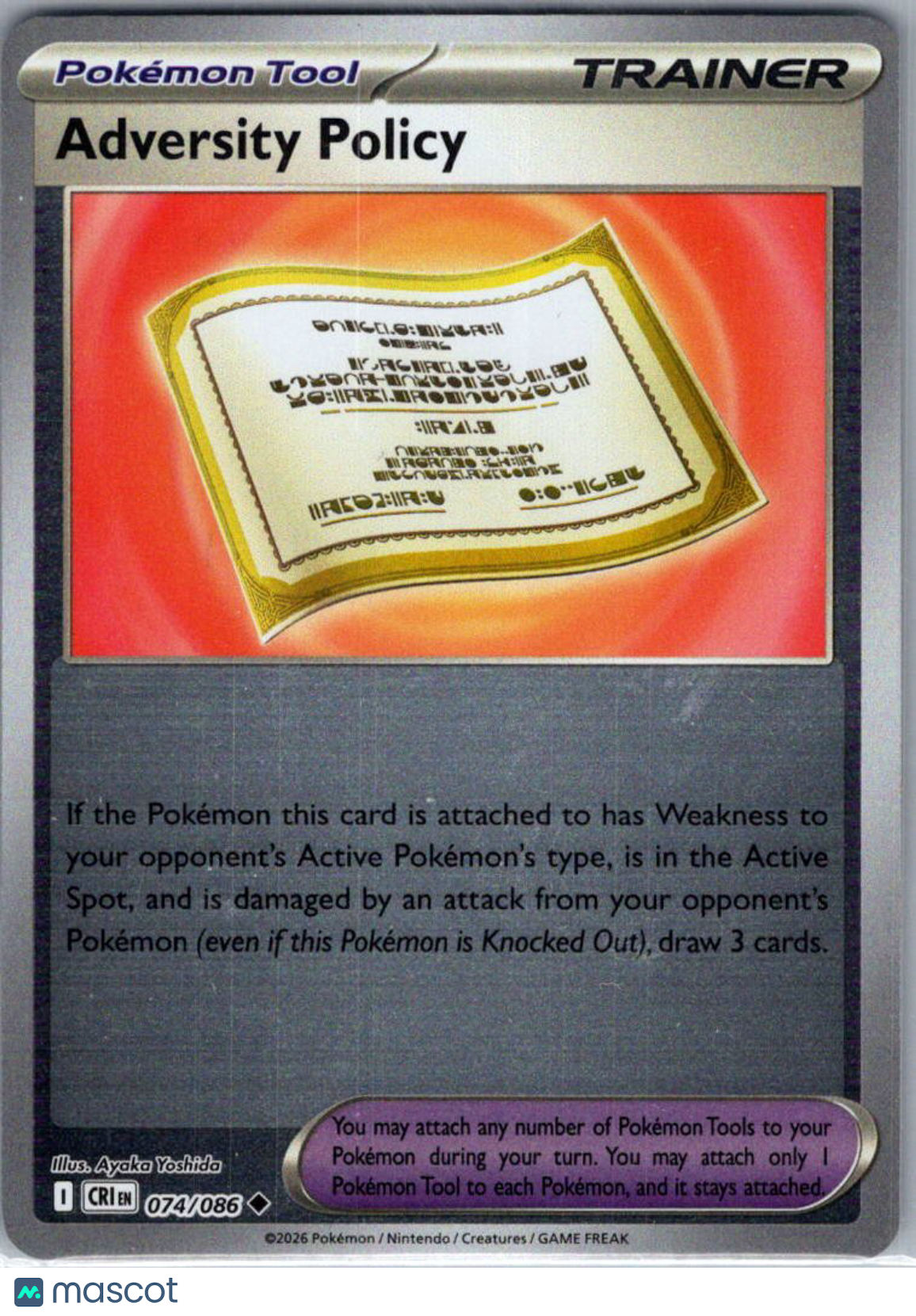 2026 Chaos Rising Adversity Policy Uncommon #074/086