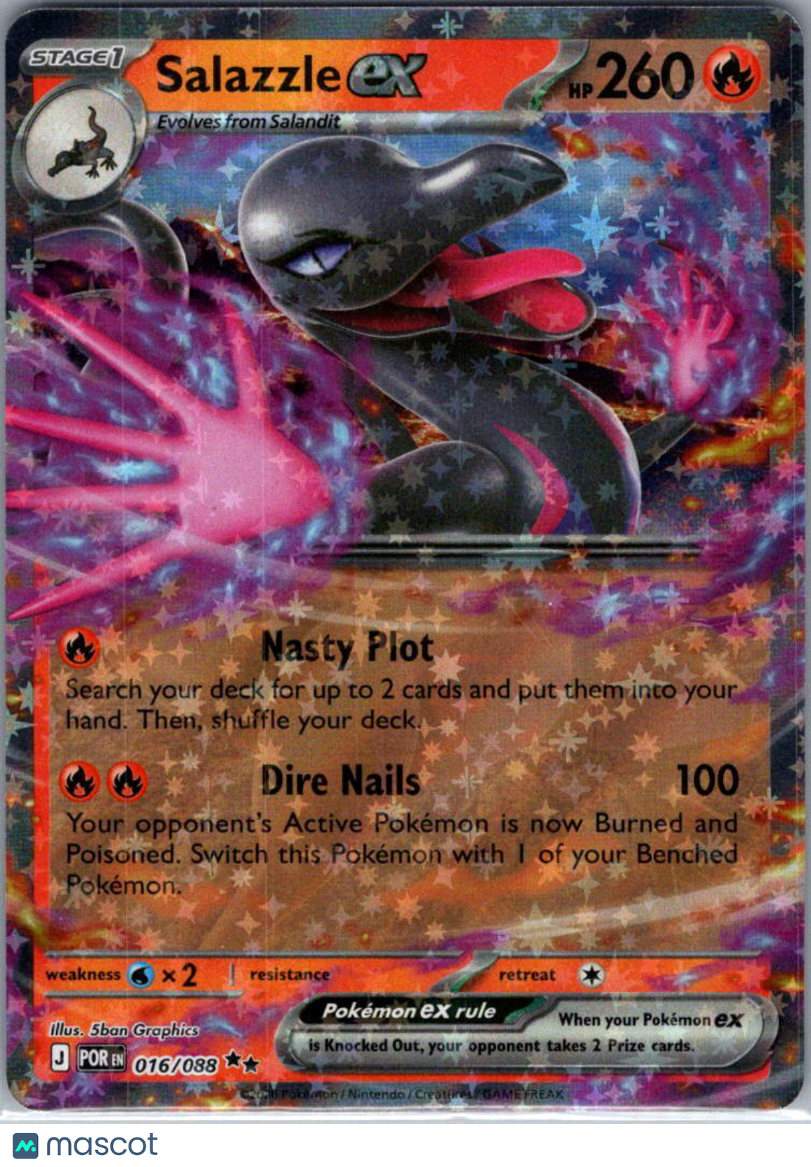 2026 Perfect Order Salazzle EX Cosmic Holo Double Rare RR #016/088