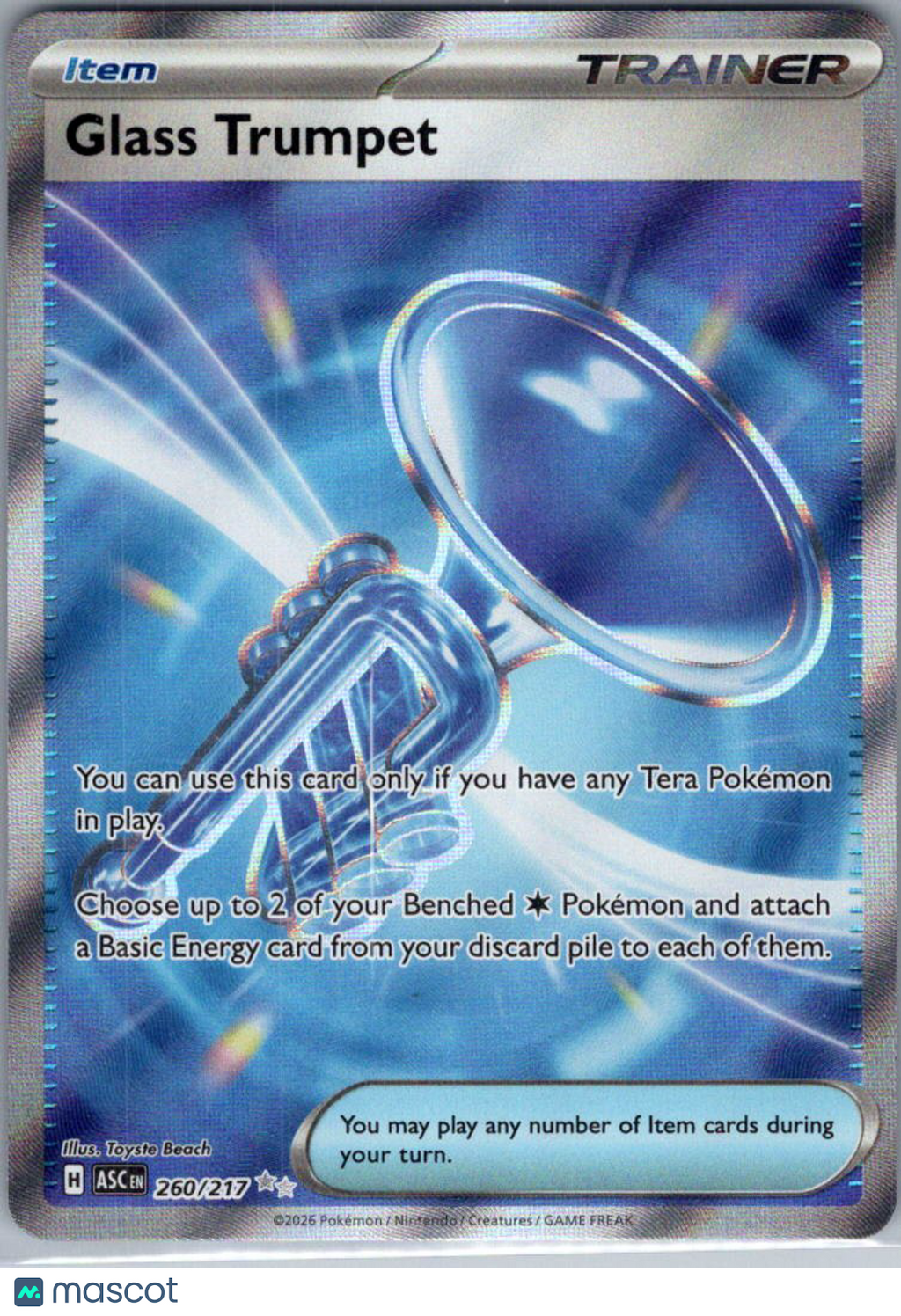 2026 Ascended Heroes Glass Trumpet Holo Secret Rare UR FA #260/217