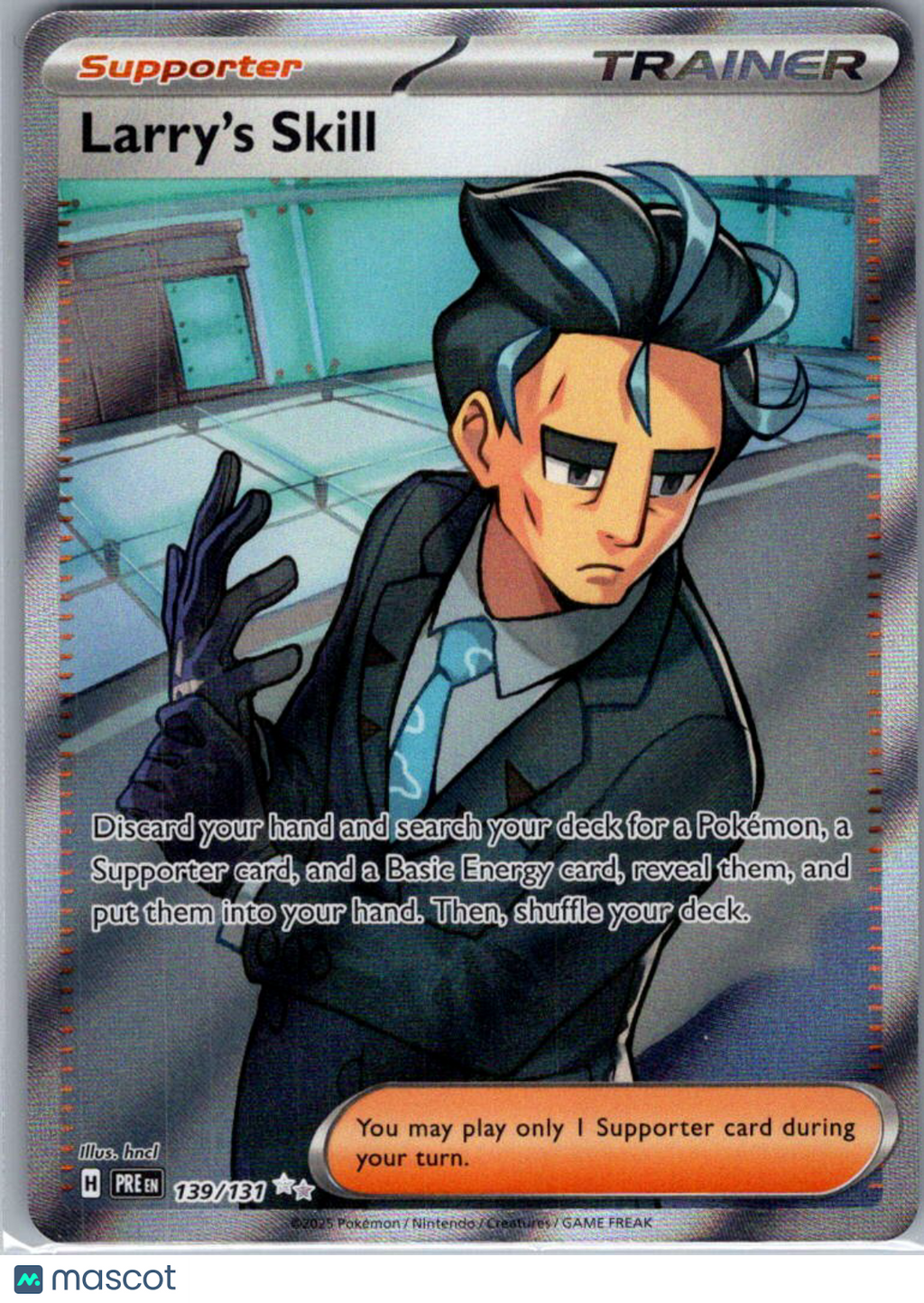 2025 Prismatic Evolutions Larry's Skill Cosmic Holo Secret Rare SR FA #139/131
