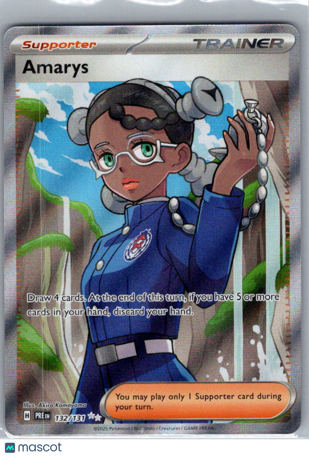 2025 Prismatic Evolutions Amarys Holo Secret Rare UR FA #132/131