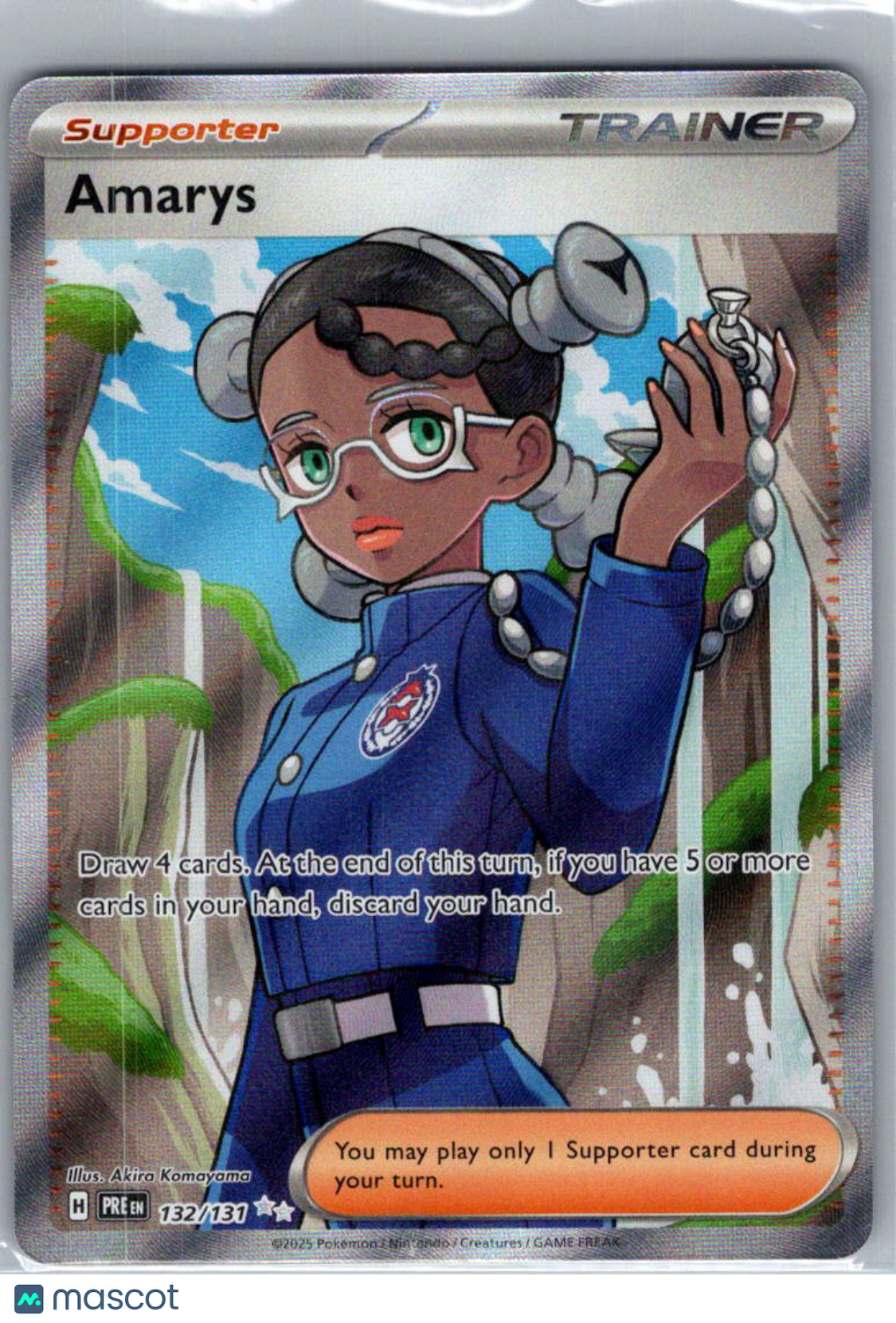 2025 Prismatic Evolutions Amarys Holo Secret Rare UR FA #132/131