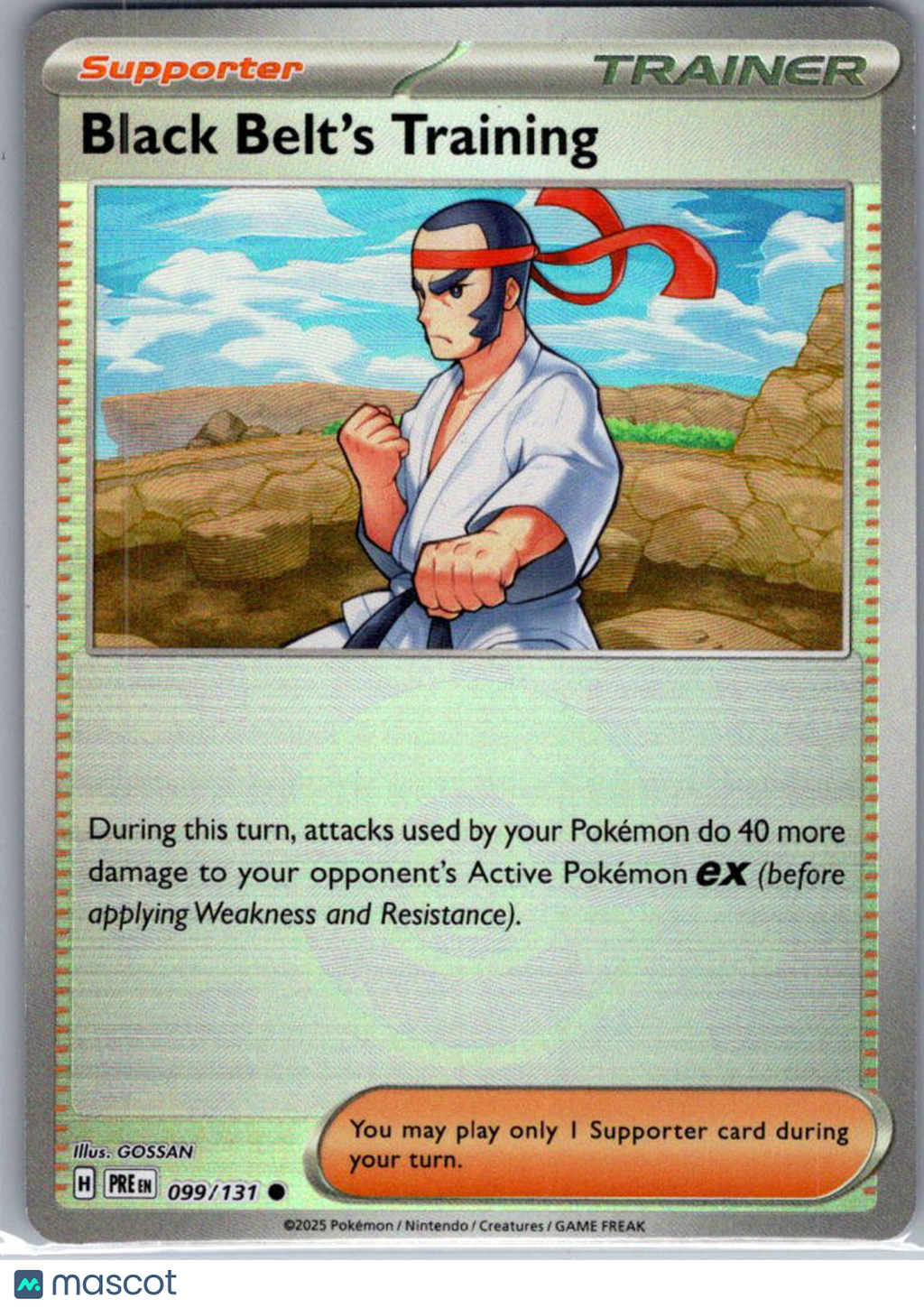 2025 Prismatic Evolutions Black Belt's Training Reverse Holo Pokeball #99/131