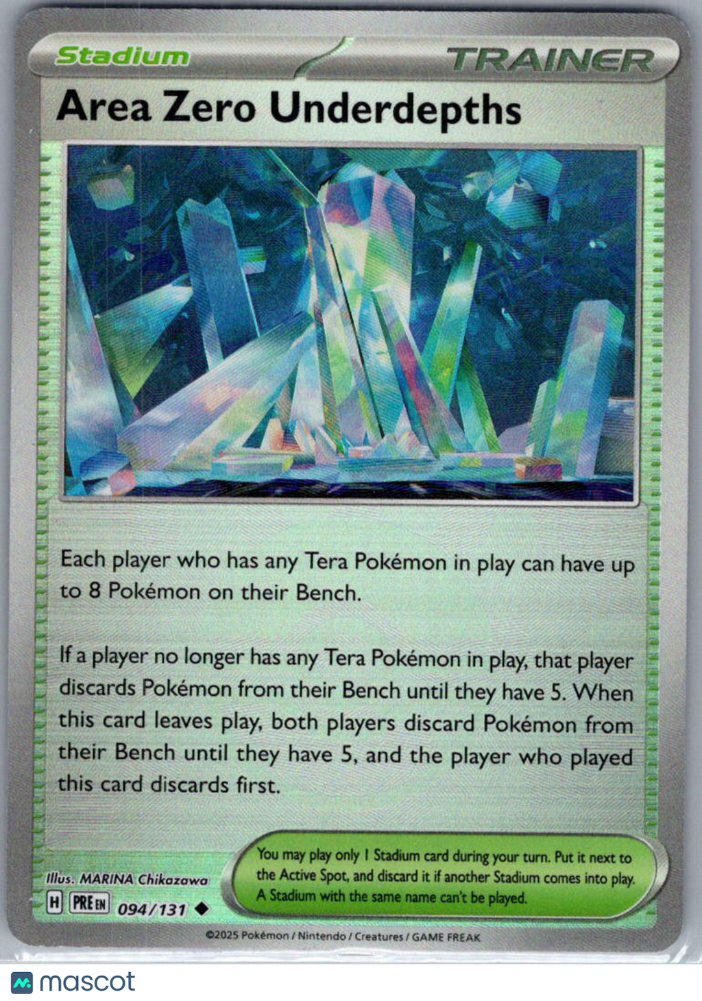 2025 Prismatic Evolutions Area Zero Underdepths Reverse Holo Uncommon #94/131