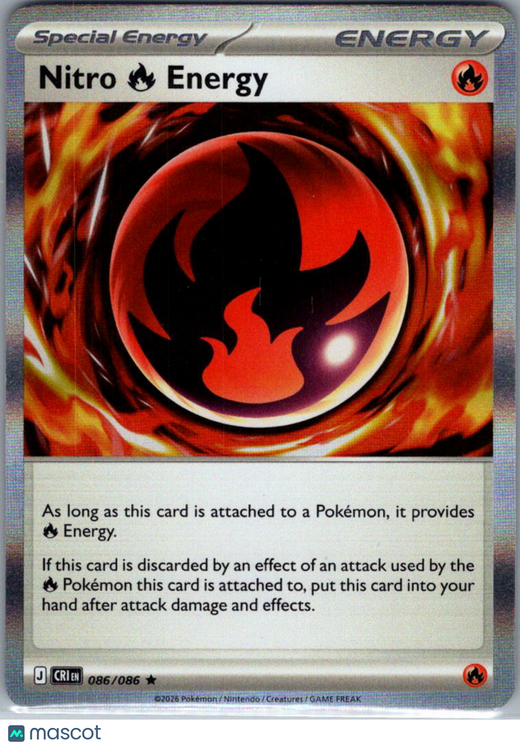2026 Chaos Rising Nitro Energy Holo Rare #86/86