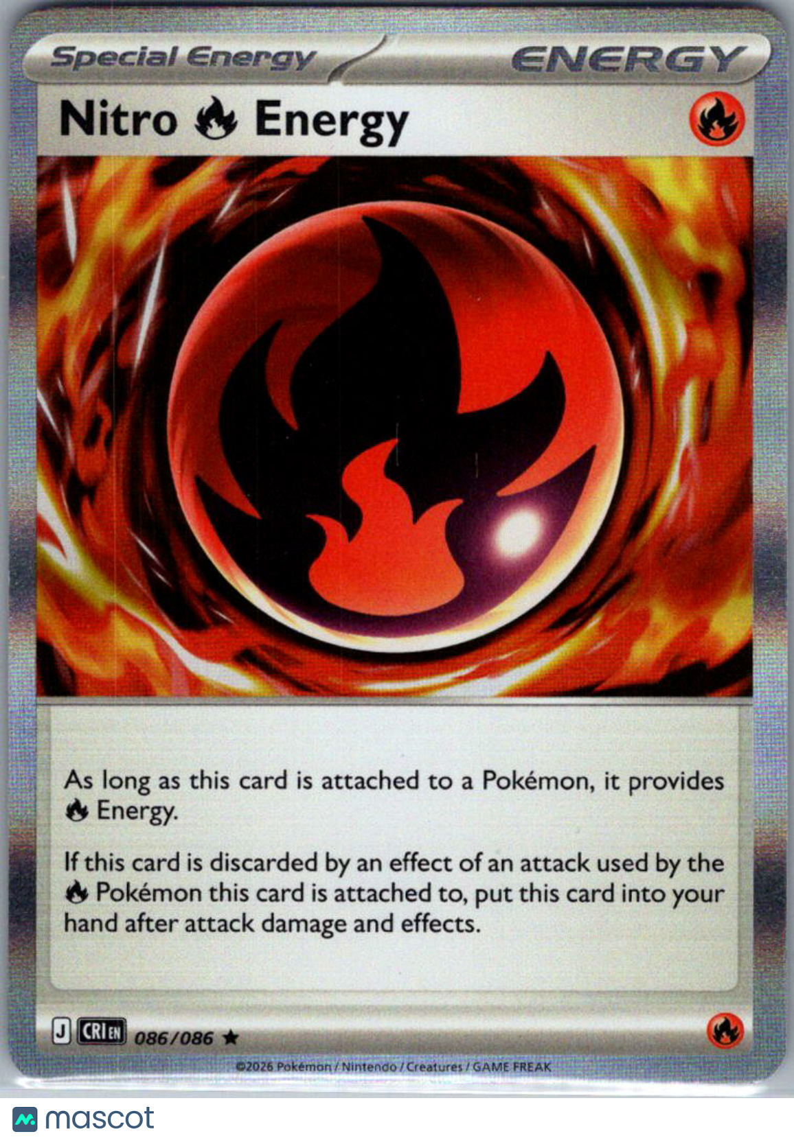 2026 Chaos Rising Nitro Energy Holo Rare #86/86