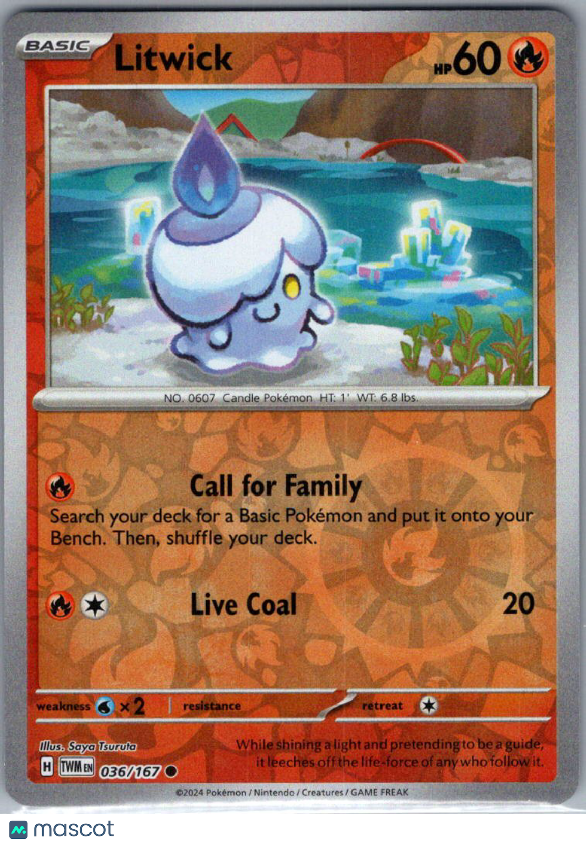 2024 Twilight Masquerade Litwick Reverse Holo #36/167