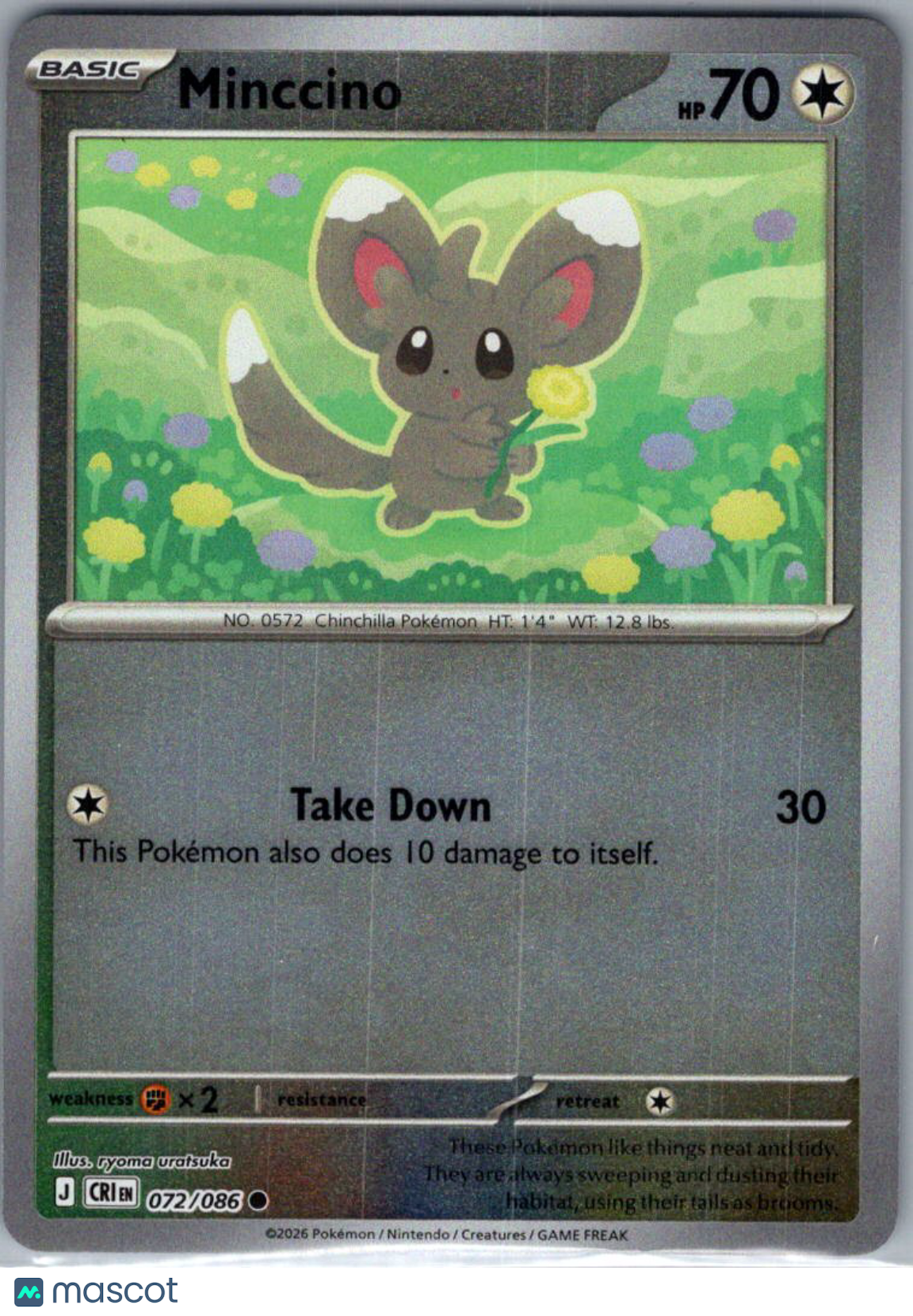 2026 Chaos Rising Minccino Reverse Holo #72/86