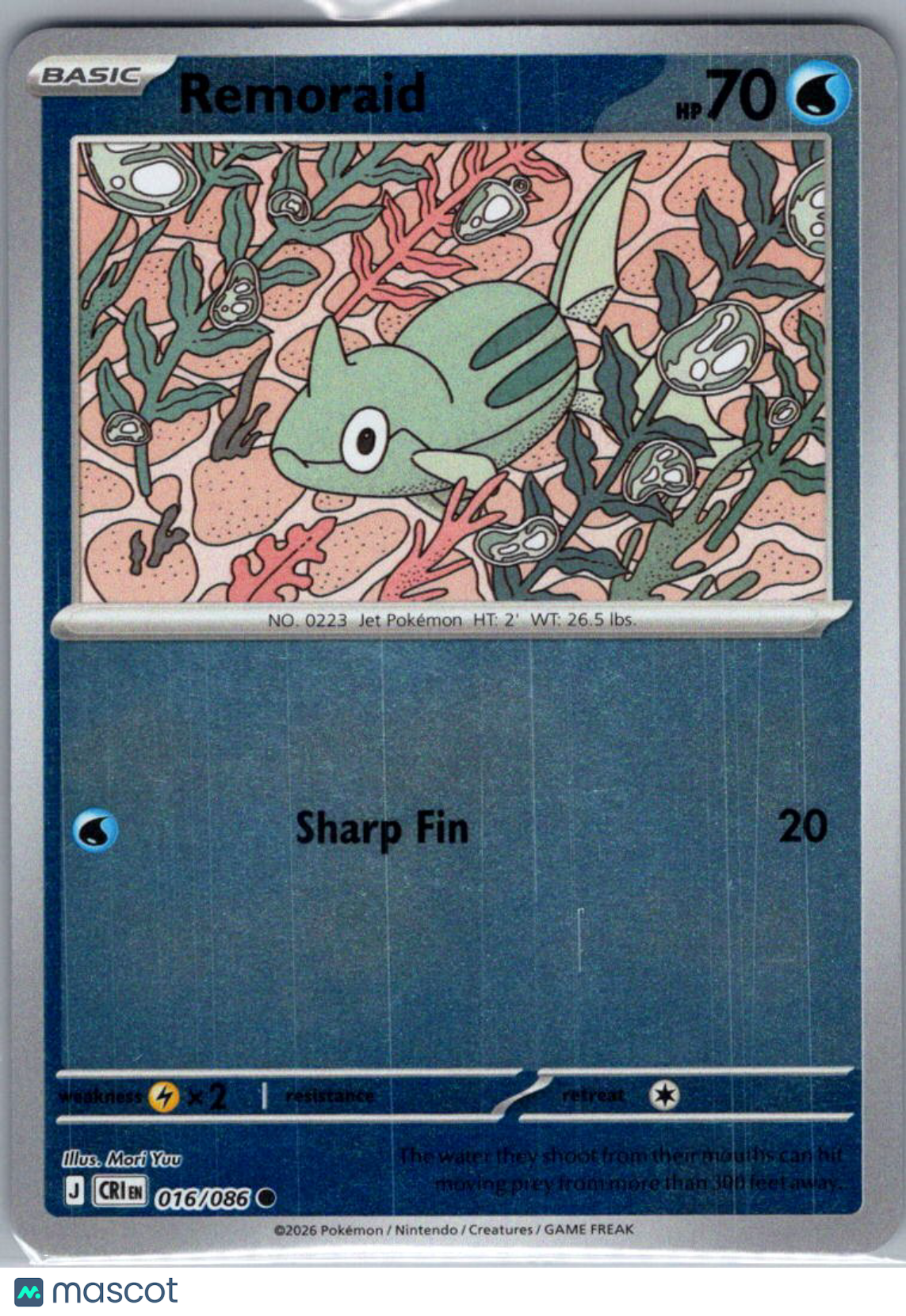 2026 Chaos Rising Remoraid Reverse Holo #16/86