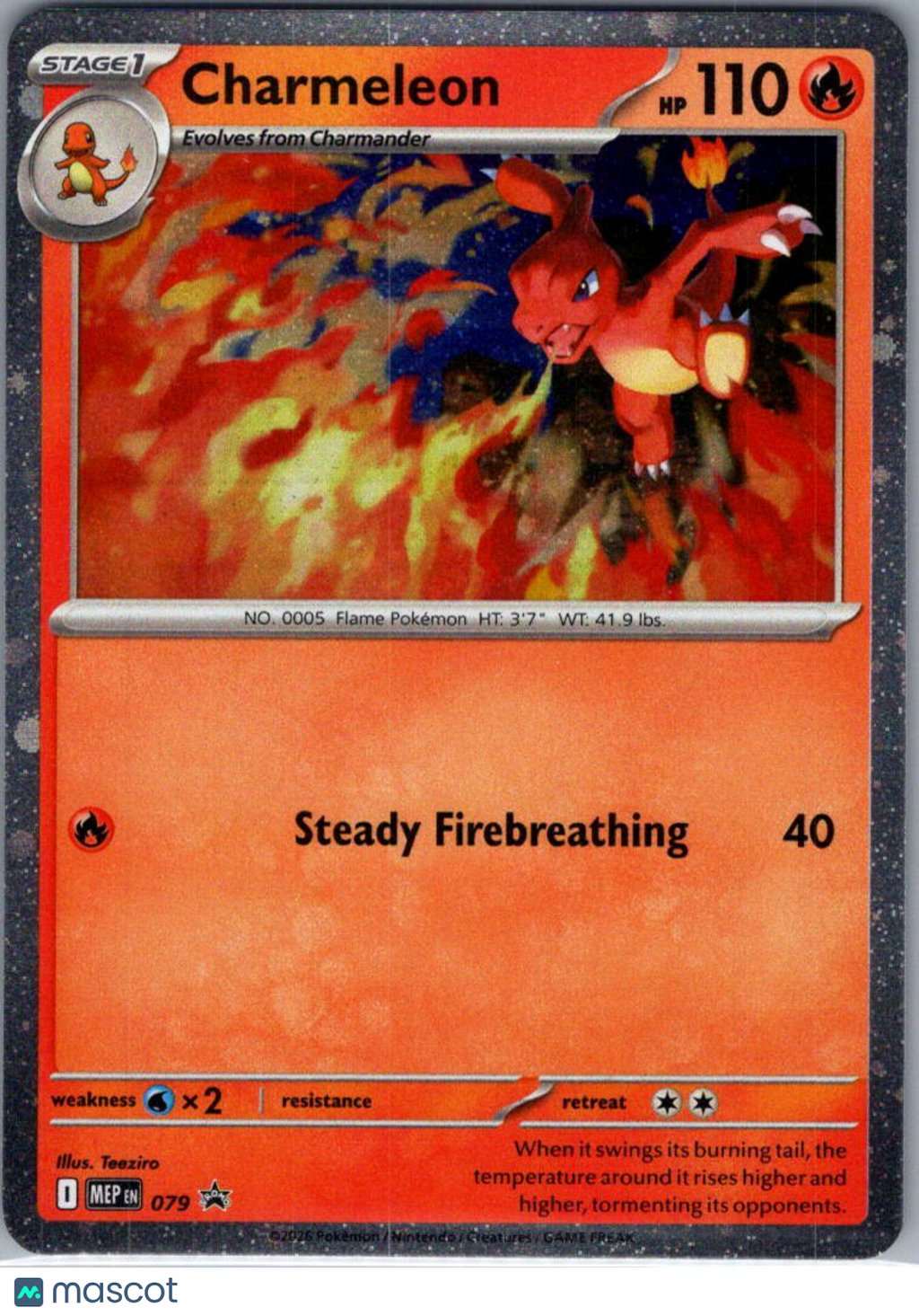 Mega Evolution Charmeleon Cosmic Holo Black Star Promo #079