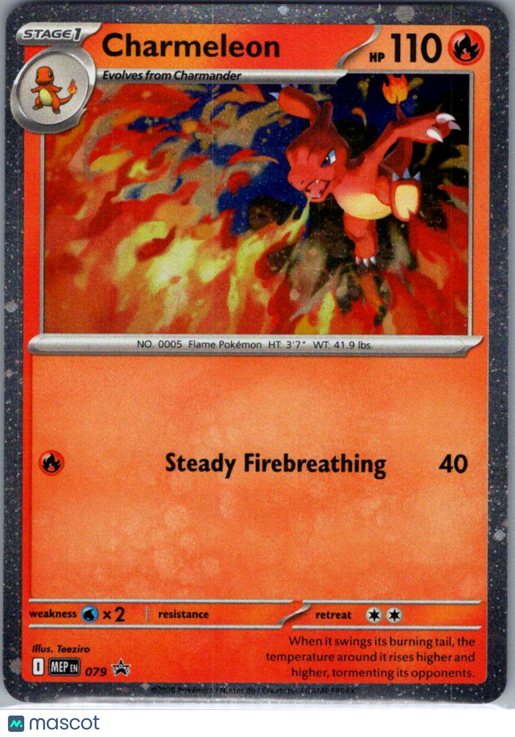Mega Evolution Charmeleon Cosmic Holo Black Star Promo #MEP EN 079