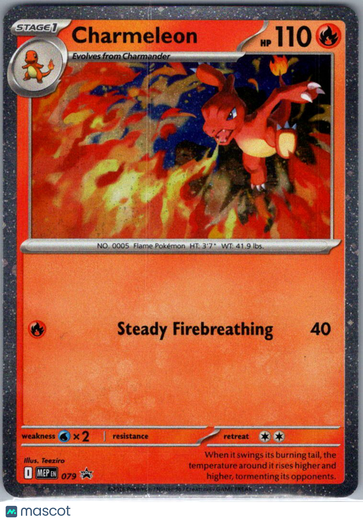 Mega Evolution Charmeleon Cosmic Holo Black Star Promo #079
