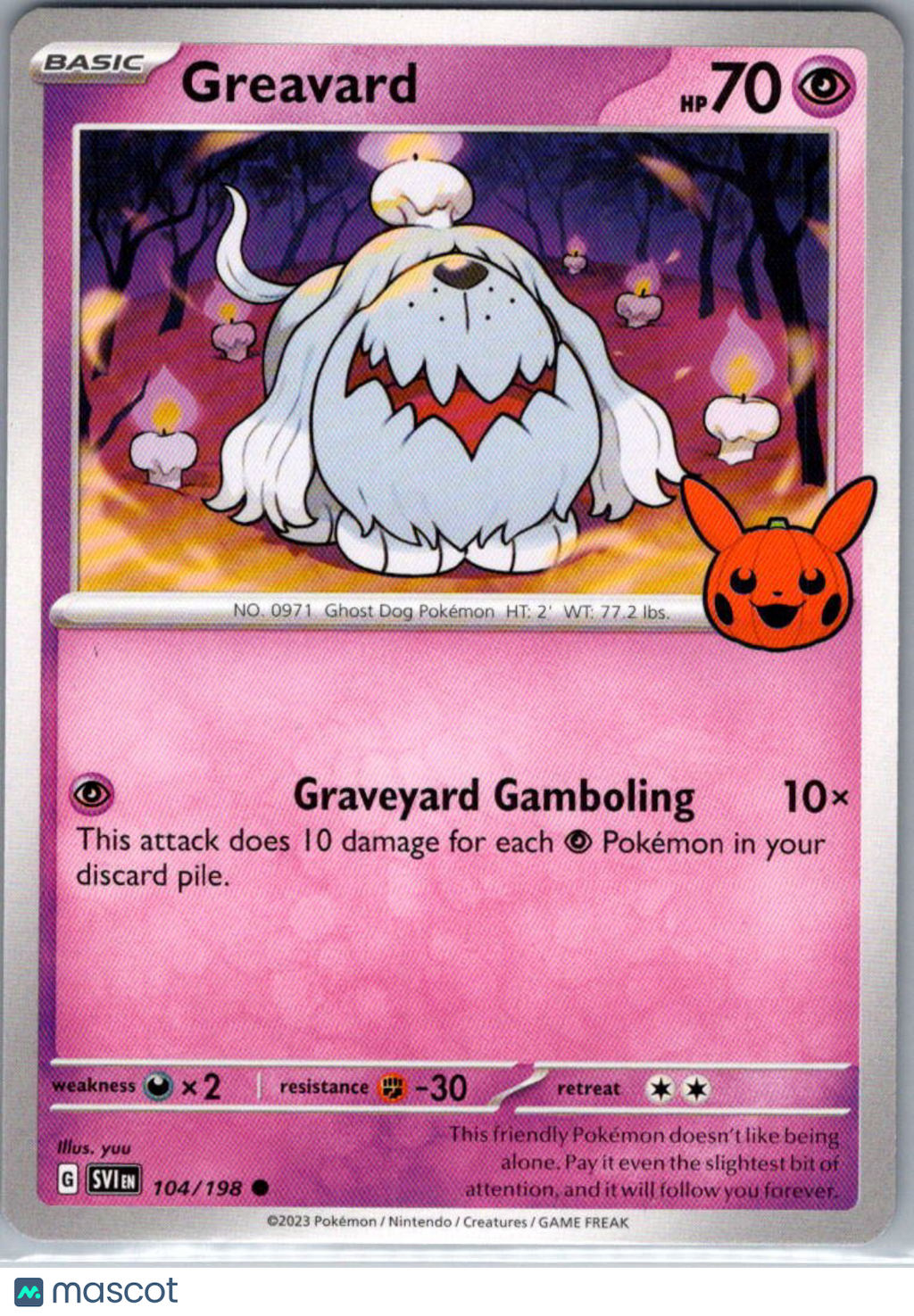 2023 Scarlet & Violet Greavard Holo Trick or Trade #104/198