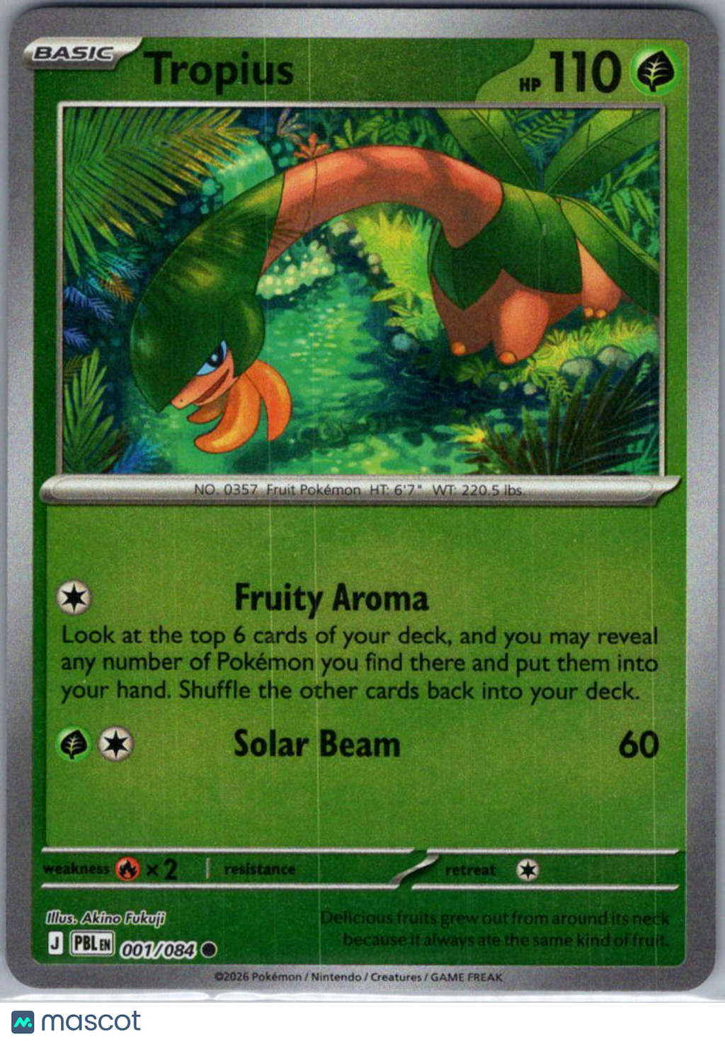 2026 Pitch Black Tropius Reverse Holo #1/84