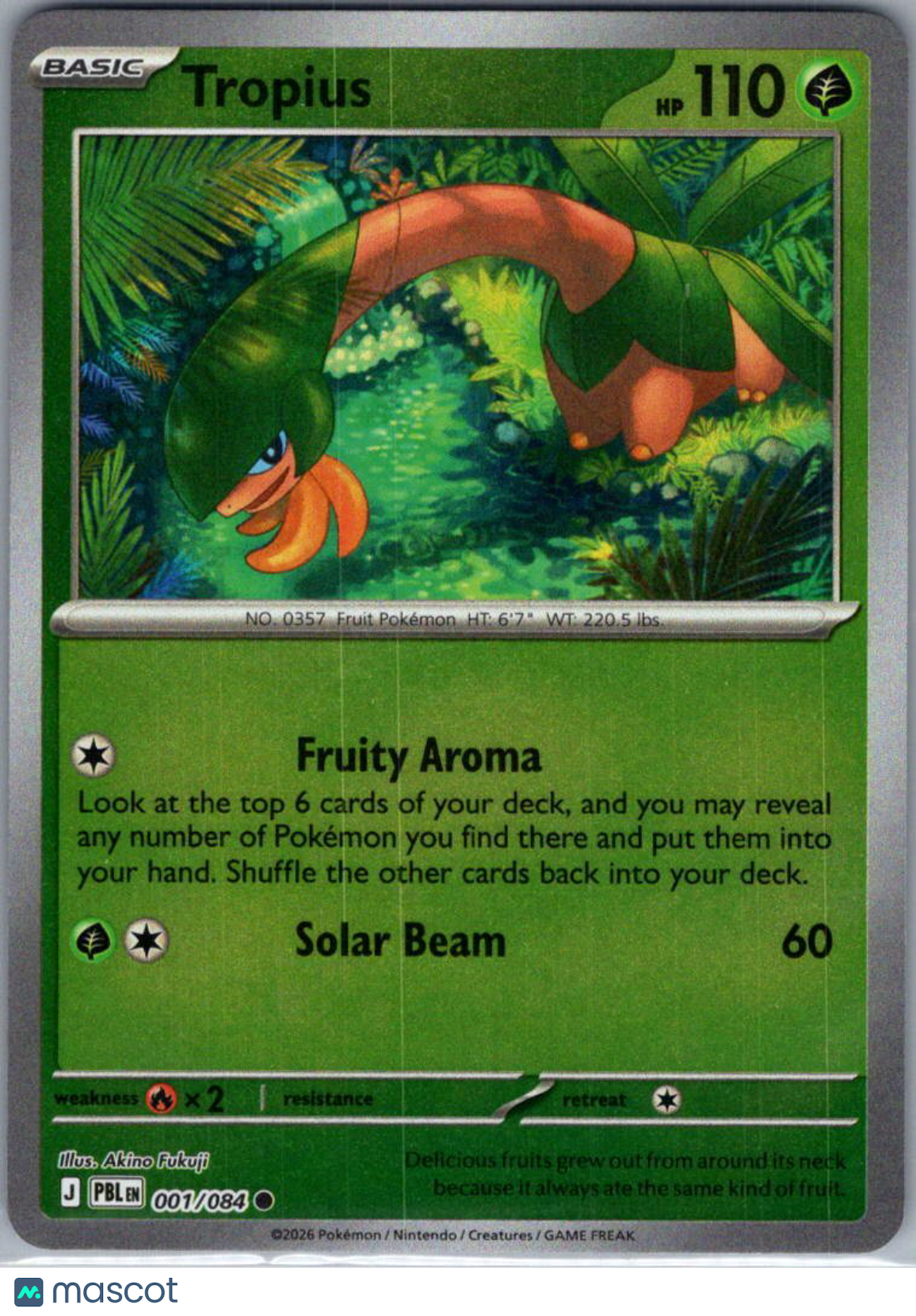 2026 Pitch Black Tropius Reverse Holo #1/84